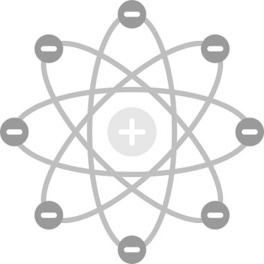 atom simgesi, vektör illüstrasyonu