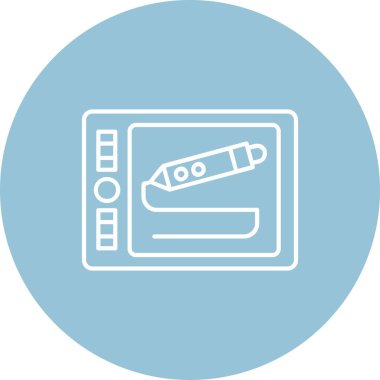 güzel elektronik vektör çizgisi simgesi