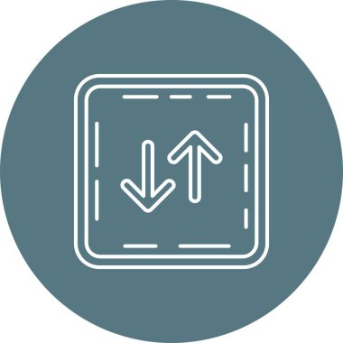 vektör sol ok simgesi