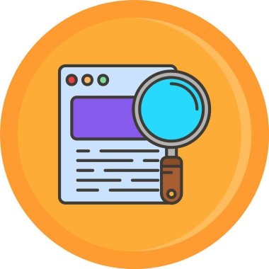 iş arama simgesi, düz tasarım biçimi