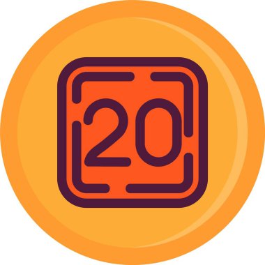 Kişisel ve ticari kullanım için 2 sayı vektör simgesi simgesi vektör çizimi..