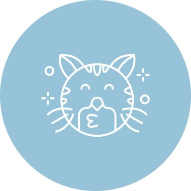 Şirin kedi simgesinin vektör çizimi