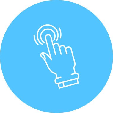 Wi-Fi ikonlu el imleci. Kablosuz vektör simgesini tutan el çizgisi. Beyaz arkaplanda web simgesi izole edildi