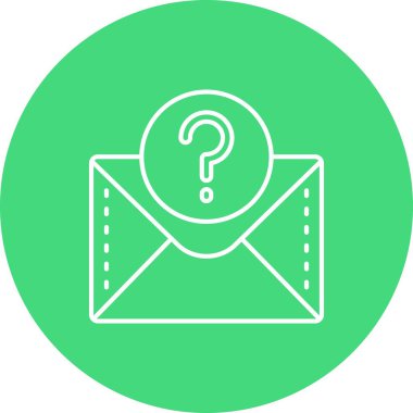 Vektör iletisi düz biçim simgesi