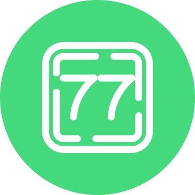 77 artı işaret simgesi vektörü yeşil