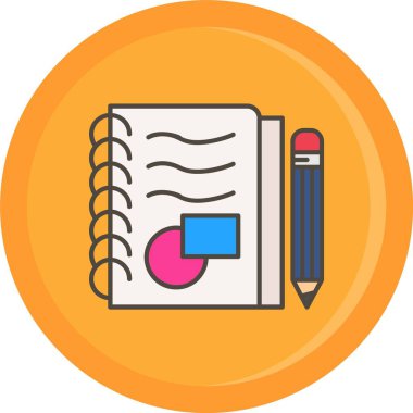 Kalem. Web simgesi basit illüstrasyon