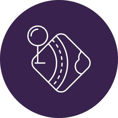 Güzel Yol Kabartma Vektörü Simgesi