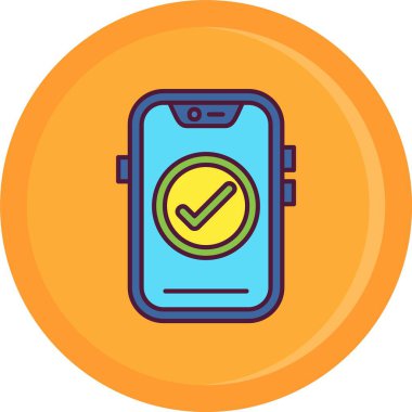 akıllı telefon simgesi. Web için akıllı telefon vektör simgelerinin özet çizimi