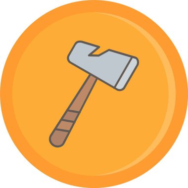 Çekiç ve kürek ikonu. vektör illüstrasyonu