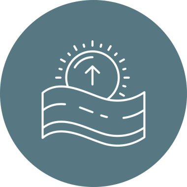 Bir yol simgesinin vektör illüstrasyonu