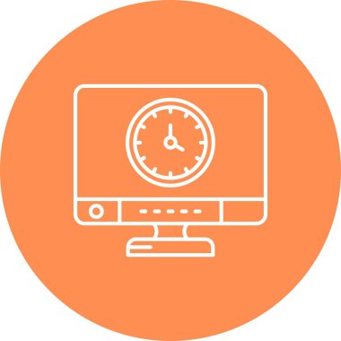 Güzel Bilgisayar vektör satırı simgesi