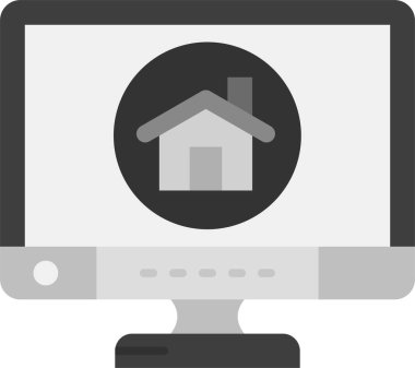 Ev. Web simgesi vektör illüstrasyonu