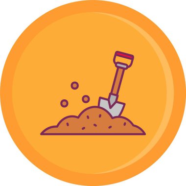 Kürek ikonu. vektör illüstrasyonu