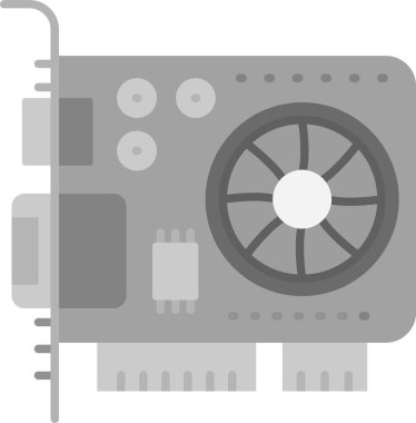 Cpu 'nun düz vektör simgesi.