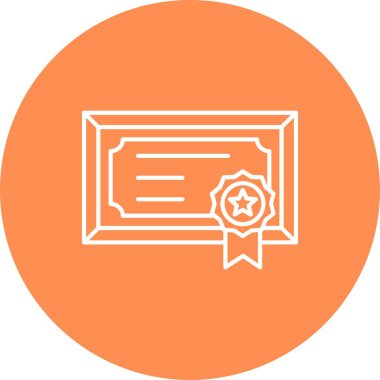 Güzel Diploma vektör satırı simgesi