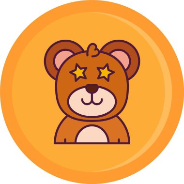 Yıldızlı sevimli bebek ayı.