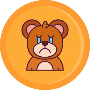 Üzgün ifade simgesi. Beyaz arkaplanda izole edilmiş herhangi bir web tasarımı için emojili kızgın emoji karikatürü