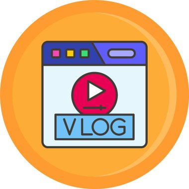 video oynatıcı simgesi, vektör illüstrasyonu