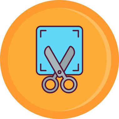 makas makas kesme tahtası makas simgesi renk dış hat vektörü ile