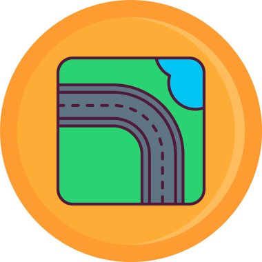 Yol haritası simgesini, anahat stili