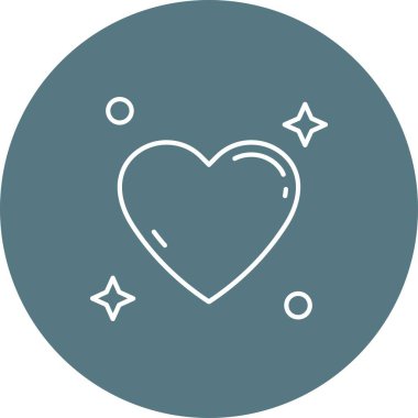 Bir kalp simgesinin vektör illüstrasyonu