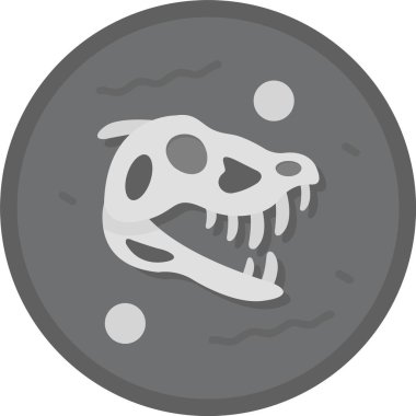 düz tasarım dinozor simgesi vektörü