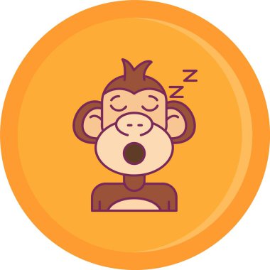 uyuyan aslan vektör simgesi