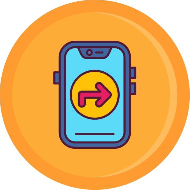 akıllı telefon simgesi, vektör illüstrasyonu basit tasarım