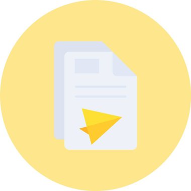 belge dosyası düz renk çizgisi simgesi