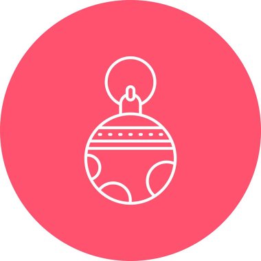 Kişisel ve ticari kullanım için noel topu vektör simgesi simgesi vektör çizimi..