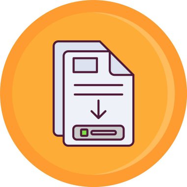 Dosya simgesinin vektör illüstrasyonu