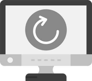 Bilgisayar. Web simgesi basit illüstrasyon