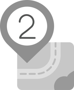 map pin location icon in filled outline style