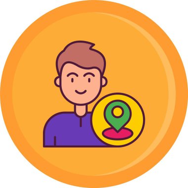 Konum simgesi olan adam, özet biçimi