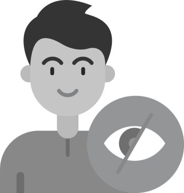 Göz düzlüğü simgesi, vektör çizimi