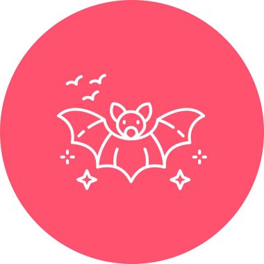 eşsiz yarasa vektör çizgisi simgesi