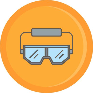 gözlük simgesi, vektör illüstrasyonu