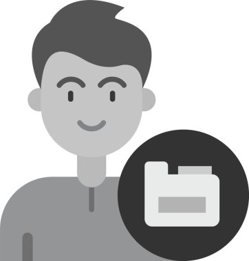 beyaz arkaplanda izole edilmiş trend düz biçimli avatar adam simgesi