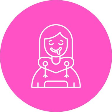 vektör kadın simgesi illüstrasyonu