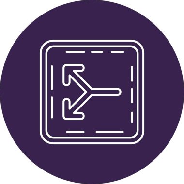 Bir ok simgesinin vektör illüstrasyonu