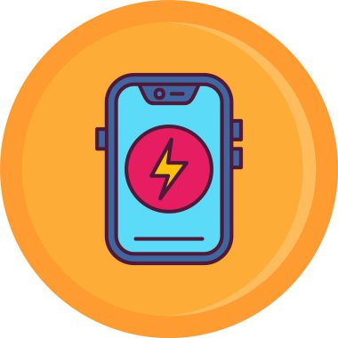 Pil simgesi, basit vektör illüstrasyonu