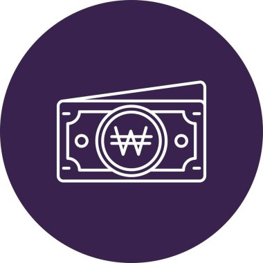 Para simgesinin vektör illüstrasyonu