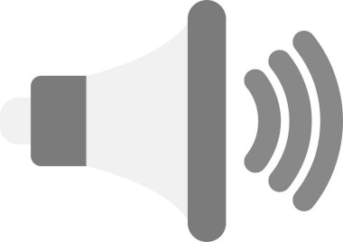 Megafon. Web simgesi basit illüstrasyon