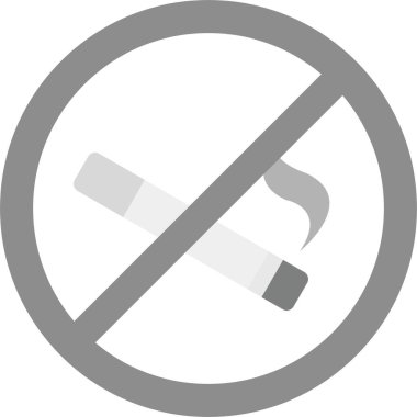 Dumansız vektör çizgisi simgesi yok, işaret, illüstrasyon