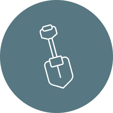 vektör kürek simgesi, basit web illüstrasyonu