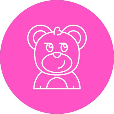 güzel bebek vektör çizgisi simgesi