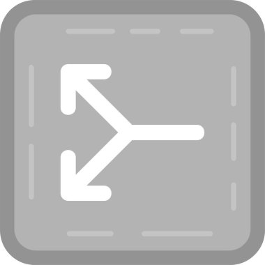 Ok sağ yuvarlak kare vektör simgesi