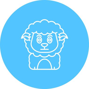 Benzersiz koyun vektör çizgisi simgesi