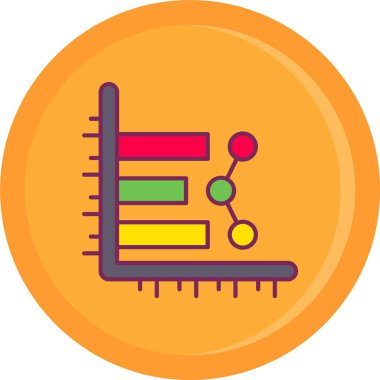 termometre düz simge, vektör çizimi