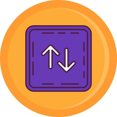 Bir ok simgesinin vektör illüstrasyonu